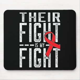 Tapis De Souris Leur combat est Ma lutte Conscience du cancer du s