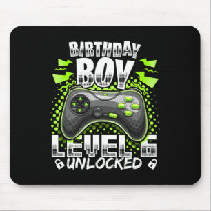 Tapis De Souris Level 6 Vidéo Game 6th Birthday Gamer Gif