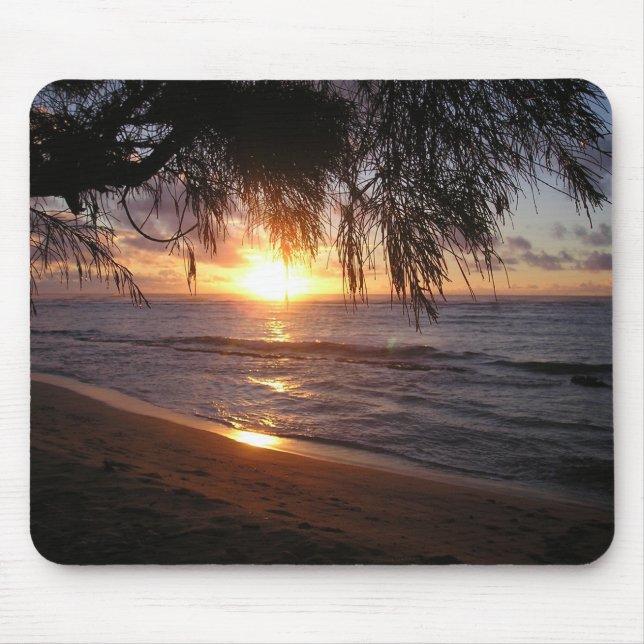 Tapis De Souris Lever de soleil de Kauai Hawaï (Devant)