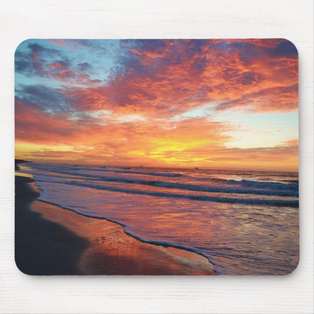 Tapis De Souris Lever de soleil - île de hunier (Devant)