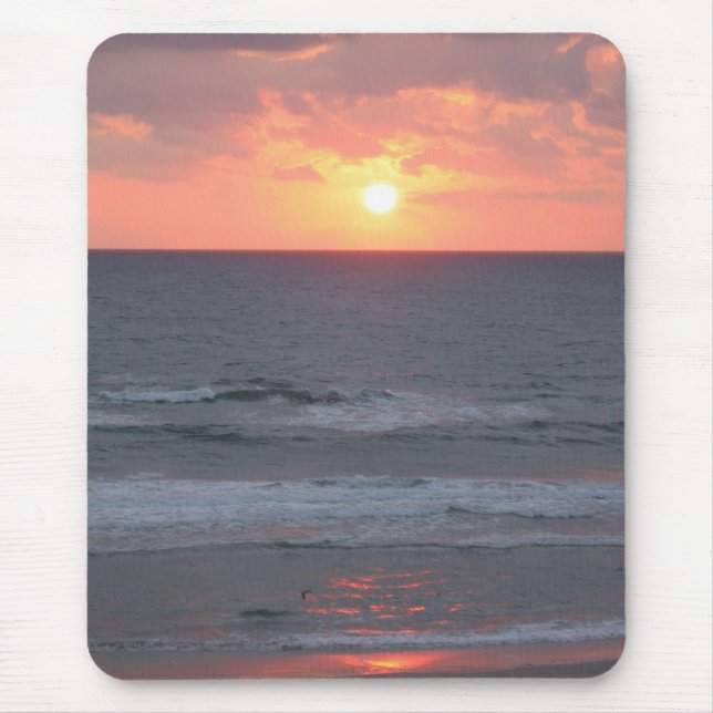 Tapis De Souris Lever du soleil sur la plage (Devant)