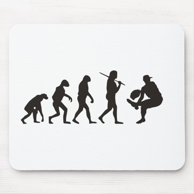 Tapis De Souris L'Évolution Du Pitcher De Baseball (Devant)