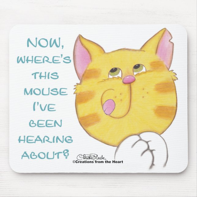 Tapis De Souris Lèvres de prélèvement de chats (Devant)