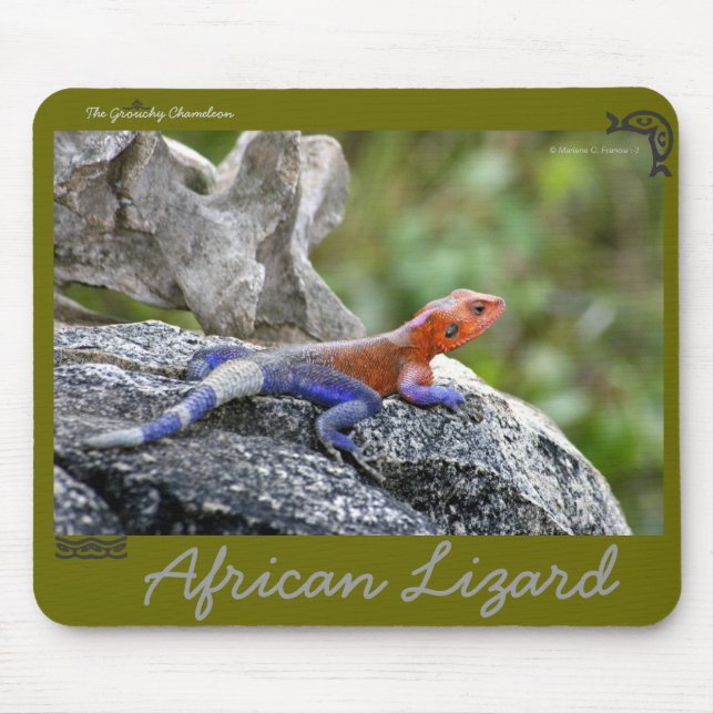 Tapis De Souris Lézard africain Mousepad (Devant)