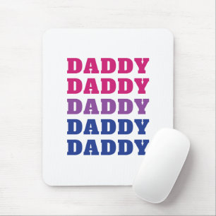 Tapis De Souris LGBTQ Daddy Bisexual Pride Papa Fête des pères