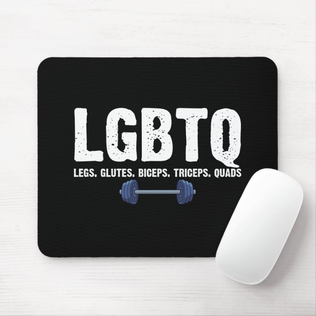 Tapis De Souris LGBTQ Legs Glutes Biceps Triceps Quads Gym Lover (Avec souris)
