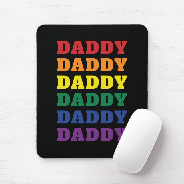 Tapis De Souris LGBTQ papa Gay pride papa Fête des pères (Avec souris)