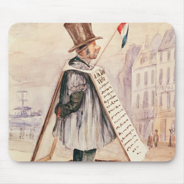 Tapis De Souris L'homme de panneau publicitaire porté par un (Devant)