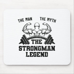 Tapis De Souris L'homme drôle fort l'homme le mythe le strongman j