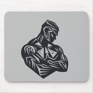 Tapis De Souris L'homme fort va puissance vectorielle graphique