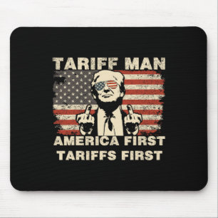 Tapis De Souris L'homme tarifaire drôle Trump Tarrifs mème Amériqu