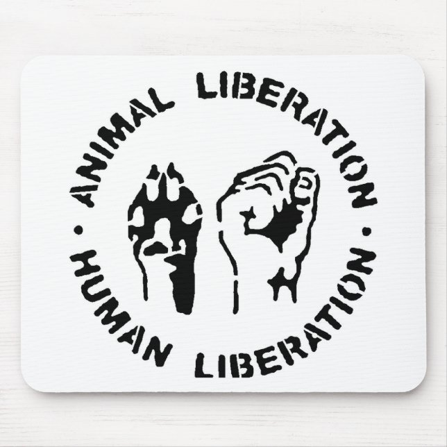 Tapis De Souris Libération animale - libération humaine (Devant)