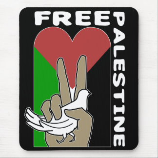 Tapis De Souris Libérez l'arrière - plan noir palestinien