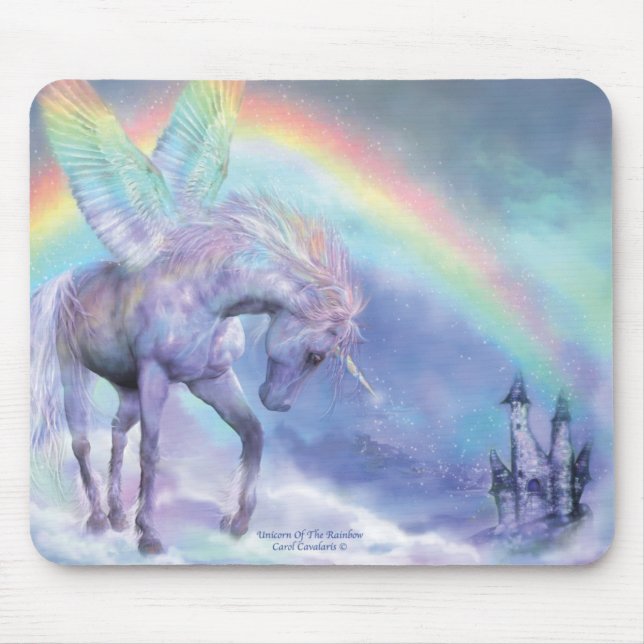 Tapis De Souris Licorne de l'arc-en-ciel Mousepad (Devant)