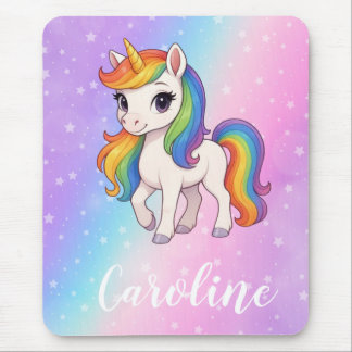 Tapis De Souris Licorne magique colorée