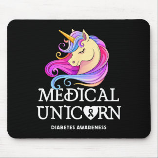 Tapis De Souris Licorne médicale Sensibilisation au diabète