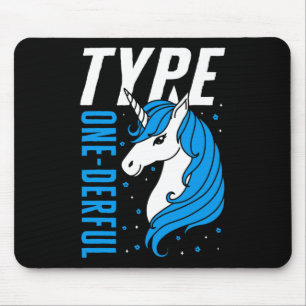 Tapis De Souris Licorne Merveilleuse de Type Un T1d Filles Diabète
