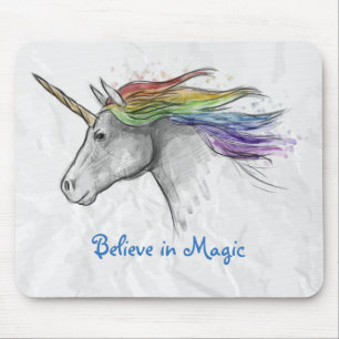 Tapis De Souris Licorne Mousepad d'aquarelle
