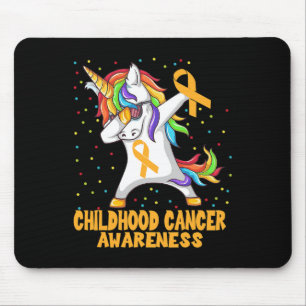 Tapis De Souris Licorne qui fait le dab Guerrier de la sensibilisa