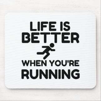 Tapis De Souris Life Is Better Running