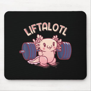 Tapis De Souris Liftalotl Lifting Axolotl Weightlifting Gym Workou