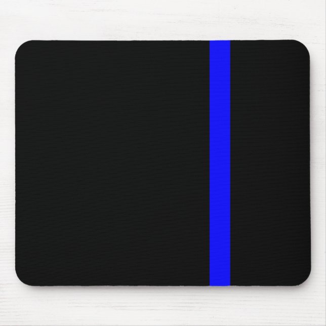 Tapis De Souris Ligne Bleue Mince Symbolique verticale (Devant)