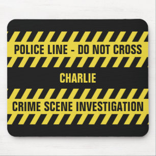 Tapis De Souris Ligne de police de Faux mousepad fait sur commande