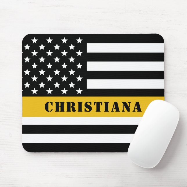 Tapis De Souris Ligne mince or 911 Dispatcher USA (Avec souris)