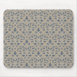 Tapis De Souris Ligne sable de crème de motif de damassé de