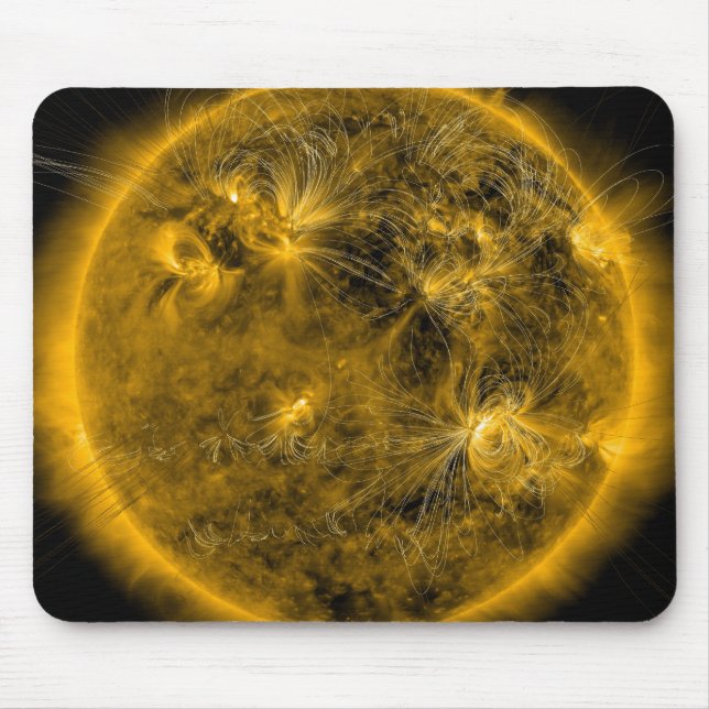 Tapis De Souris Lignes de champ magnétique sur le Soleil (Devant)