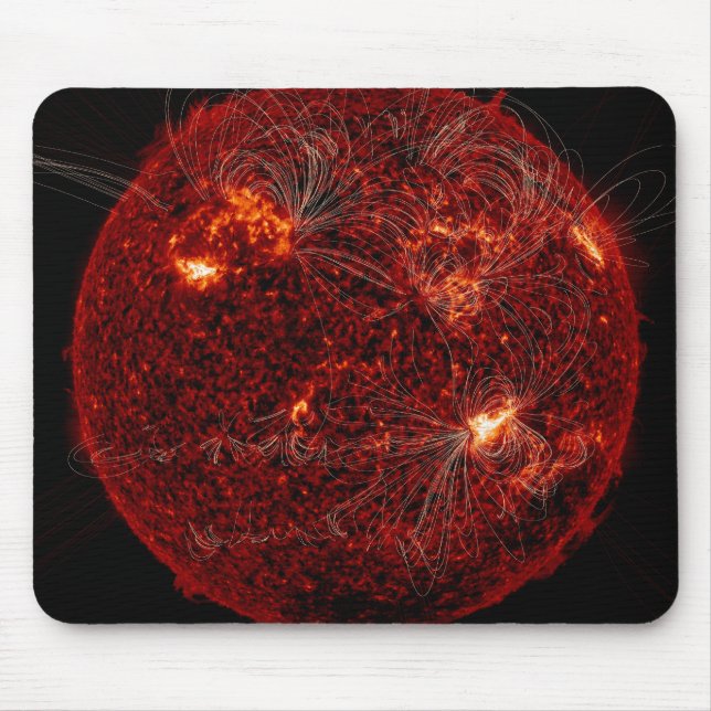 Tapis De Souris Lignes de champ magnétique sur le Soleil 3 (Devant)