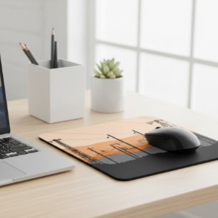 Tapis De Souris Lignes électriques industrielles Sunset Mousepad