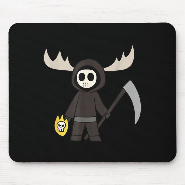 Tapis De Souris Lil Doom Moose - Funny Reaper Cartoon  (Devant)