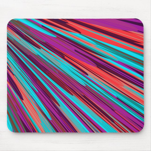 Tapis De Souris Lilac Orange Turquoise Abstrait Géométrique (Devant)