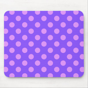Tapis De Souris Lilac polka dots on periwinkle