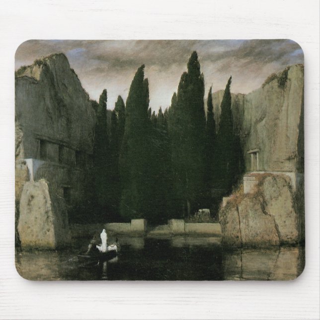 Tapis De Souris L'île des morts par Arnold Bocklin, Symbolisme Art (Devant)