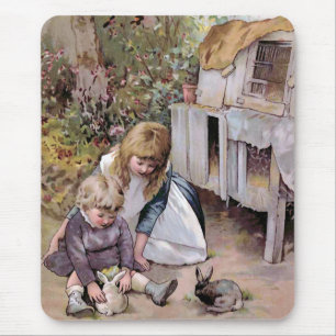 Tapis De Souris L'illustration de cru de lapin d'animal familier