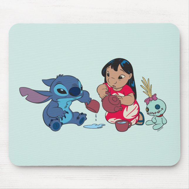 Tapis De Souris Lilo et Stitch Tea Party (Devant)