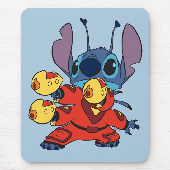 Tapis De Souris Lilo & Stitch's Stitch avec Ray Guns (Devant)