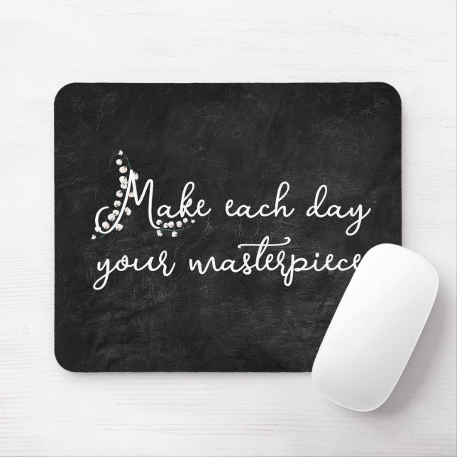 Tapis De Souris Lily de la vallée avec citation (Avec souris)