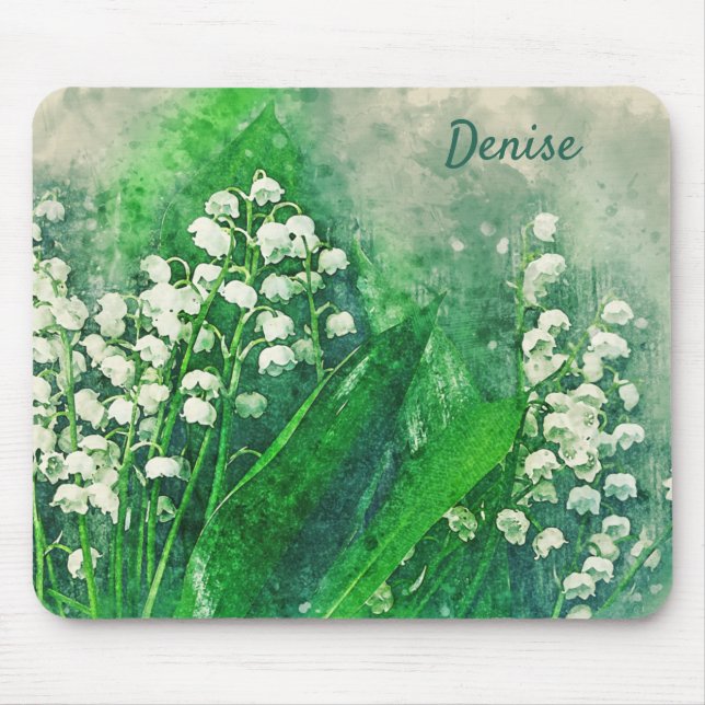 Tapis De Souris Lily de la vallée Pad de souris personnalisée (Devant)