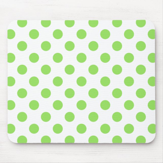 Tapis De Souris Lime et pois blancs (Devant)