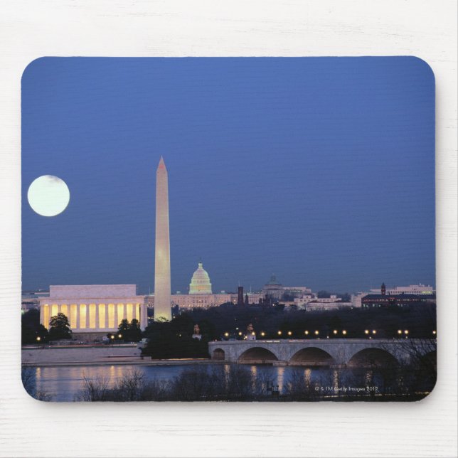 Tapis De Souris Lincoln Memorial, Washington Monument, États-Unis (Devant)