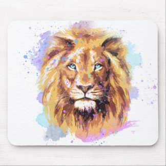 Tapis De Souris Lion aquarelle