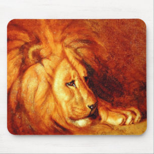 Tapis De Souris Lion au repos (par Abbott Handerson Thayer)