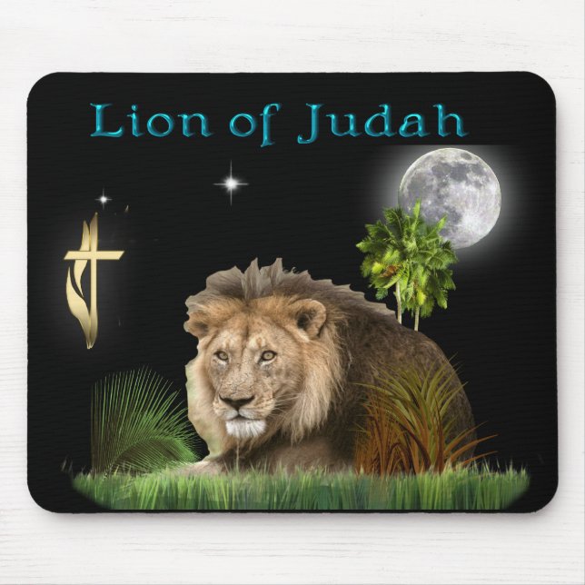Tapis De Souris Lion de mousepad de judah (Devant)