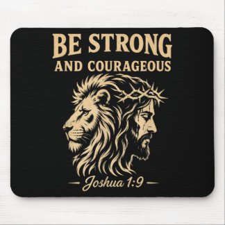 Tapis De Souris Lion Fort Et Courageux Josué 1_9 Chrétien