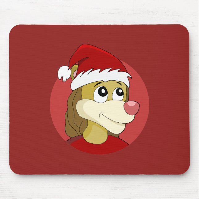 Tapis De Souris Lion holding a soccer ball cartoon mouse pad (Devant)
