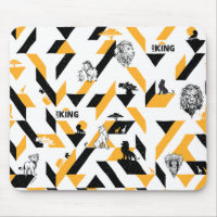Lion King | Motif géométrique noir et or
