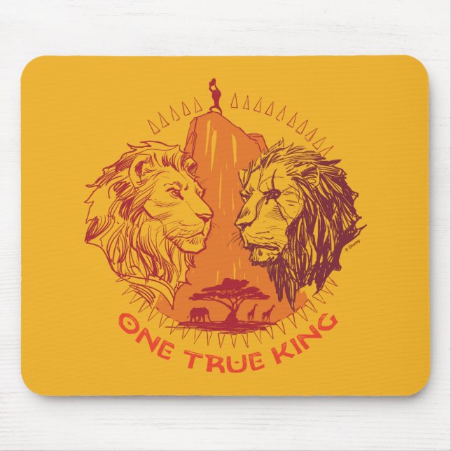 Tapis De Souris Lion King | "One True King" Simba & Scar Sketch (Devant)